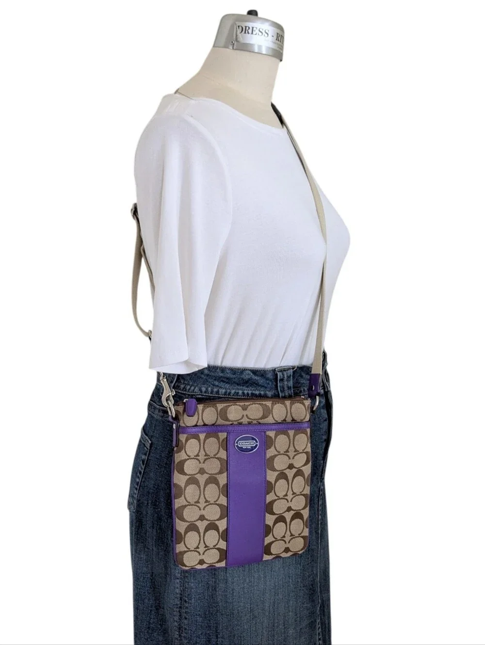Coach Signature Logo Canvas Crossbody